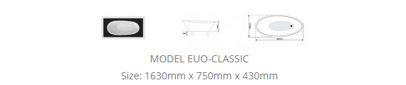 bồn tắm oval EUO - CLASSIC